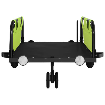 vidaXL Remorque de vélo vert tissu oxford et fer