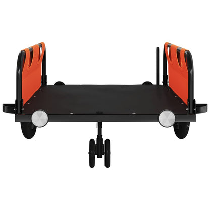 vidaXL Remorque de vélo orange tissu oxford et fer