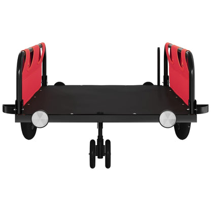 vidaXL Remorque de vélo rouge tissu oxford et fer