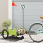 vidaXL Remorque de vélo vert tissu oxford et fer