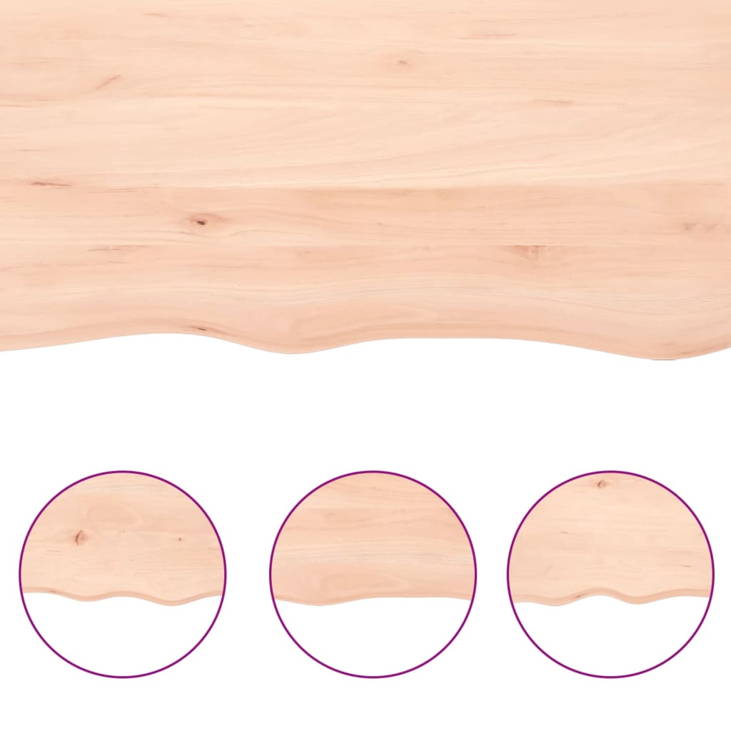 vidaXL Comptoir de salle de bain 60x30x2 cm bois massif non traité
