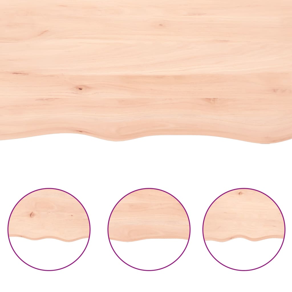 vidaXL Comptoir de salle de bain 60x30x(2-4) cm bois massif non traité