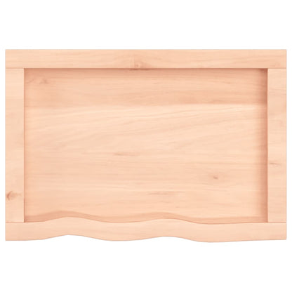 vidaXL Comptoir de salle de bain 60x40x(2-4) cm bois massif non traité