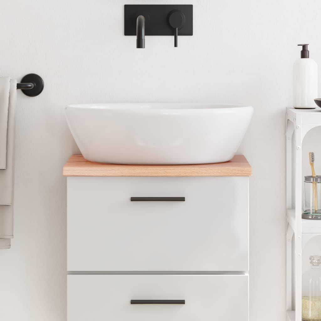vidaXL Comptoir de salle de bain marron clair 40x30x2 cm bois traité
