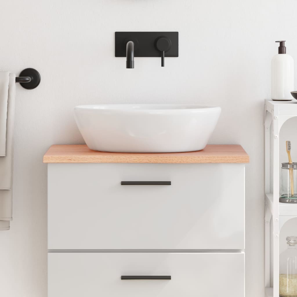 vidaXL Comptoir de salle de bain marron clair 60x30x2 cm bois traité