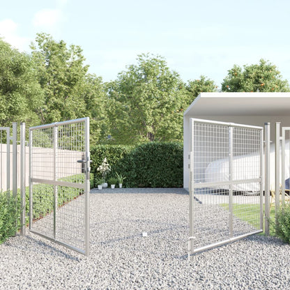 vidaXL Portal de jardin maille argenté 300x175 cm acier galvanisé