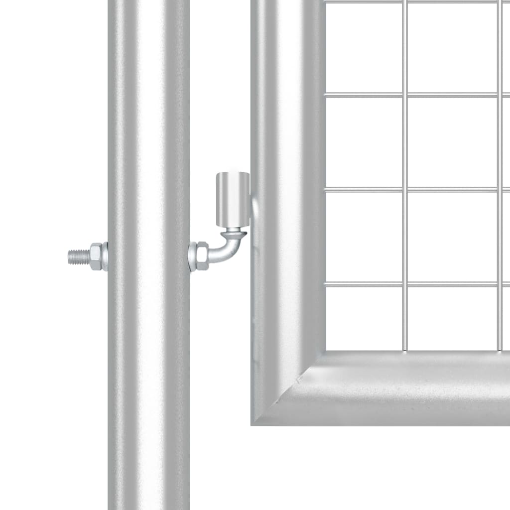 vidaXL Portal de jardin maille argenté 300x175 cm acier galvanisé