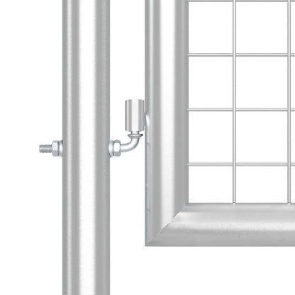 vidaXL Portal de jardin maille argenté 300x175 cm acier galvanisé