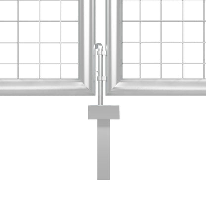 vidaXL Portal de jardin maille argenté 300x175 cm acier galvanisé