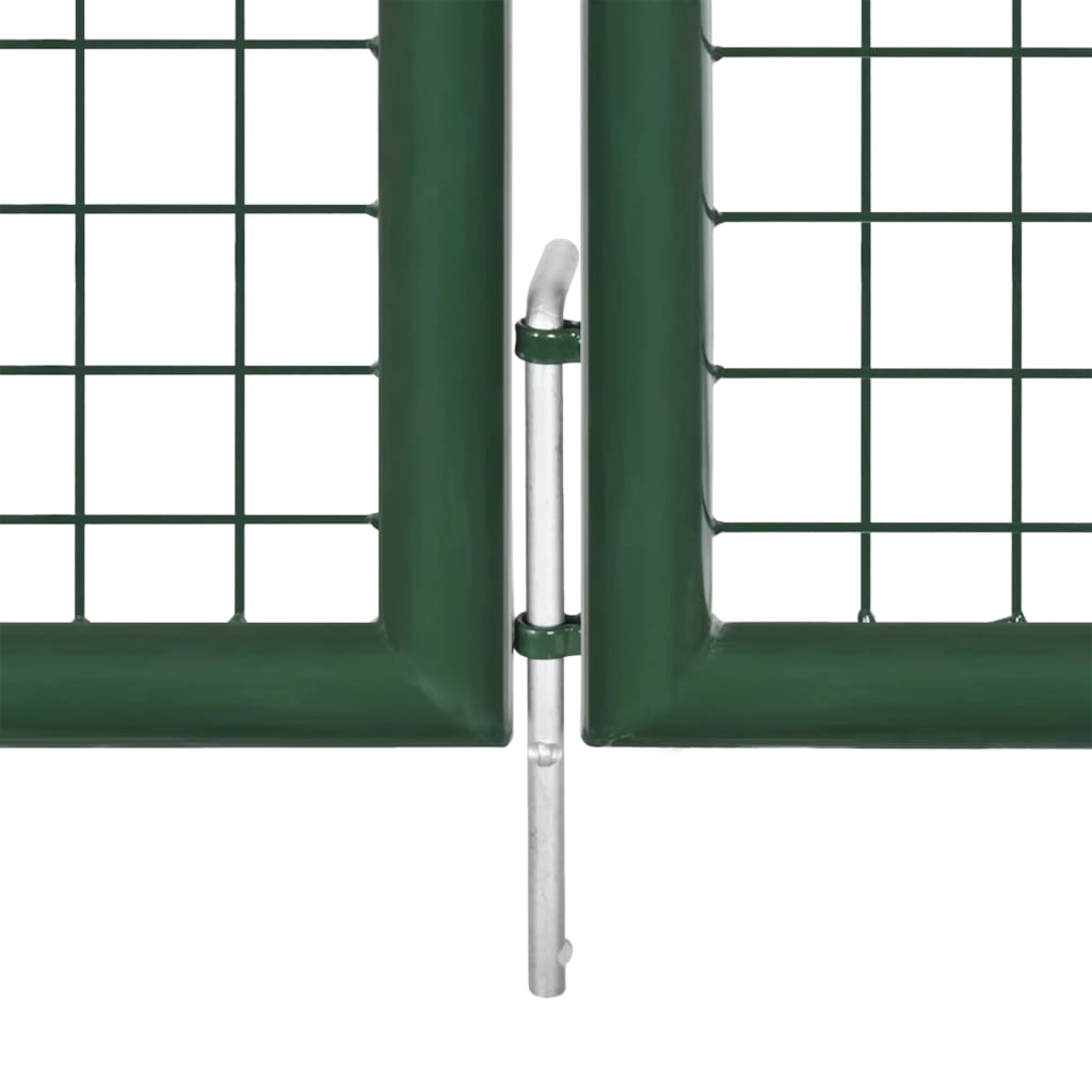 vidaXL Portal de jardin maille vert 400x175 cm acier galvanisé
