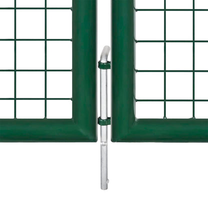 vidaXL Portal de jardin maille vert 400x175 cm acier galvanisé