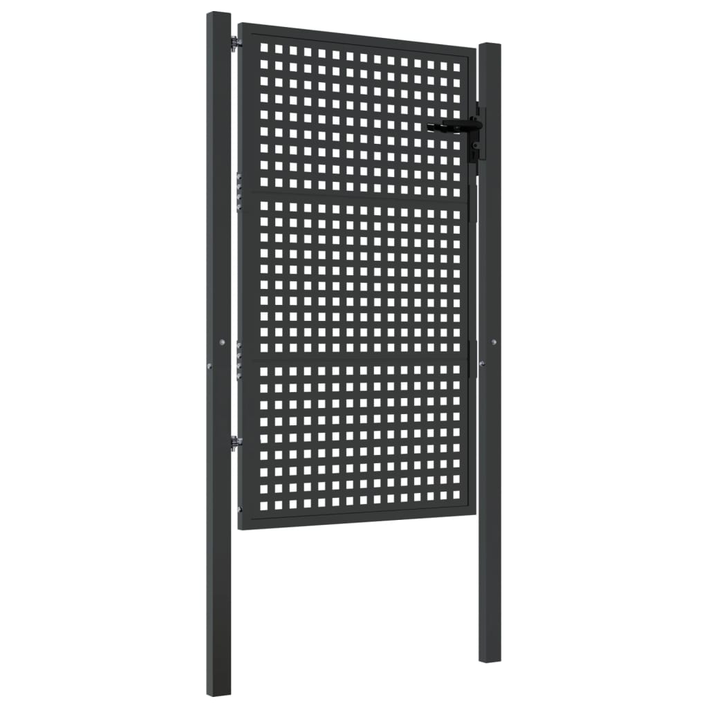 vidaXL Portail de jardin anthracite 105x175 cm acier