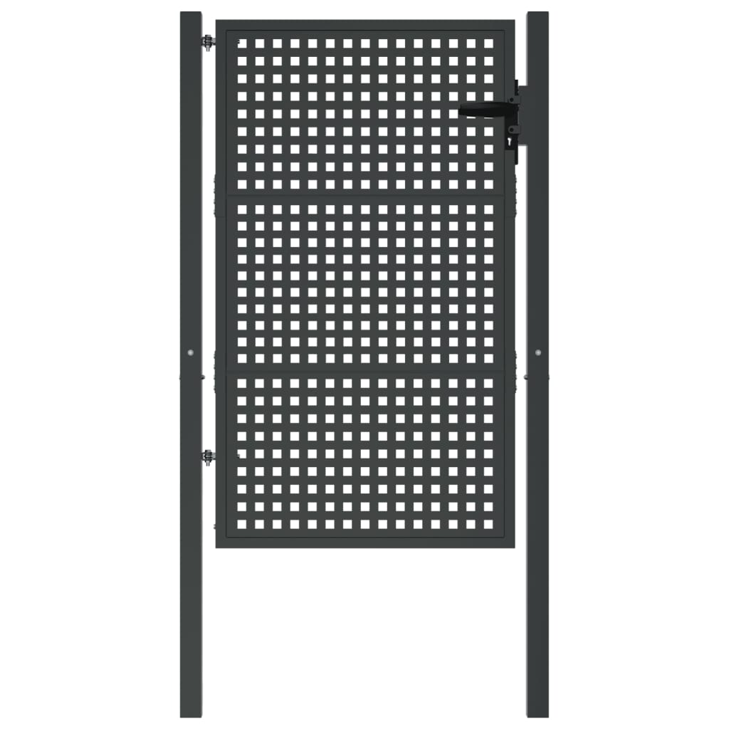 vidaXL Portail de jardin anthracite 105x175 cm acier