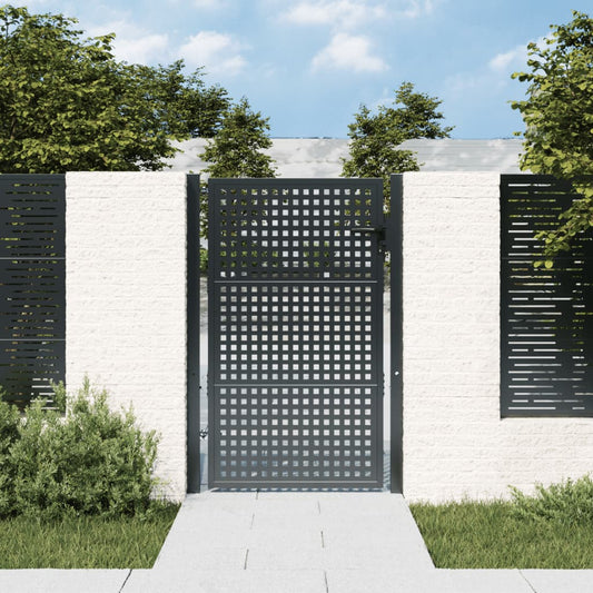 vidaXL Portail de jardin anthracite 105x175 cm acier