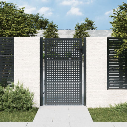 vidaXL Portail de jardin anthracite 105 x 200 cm acier