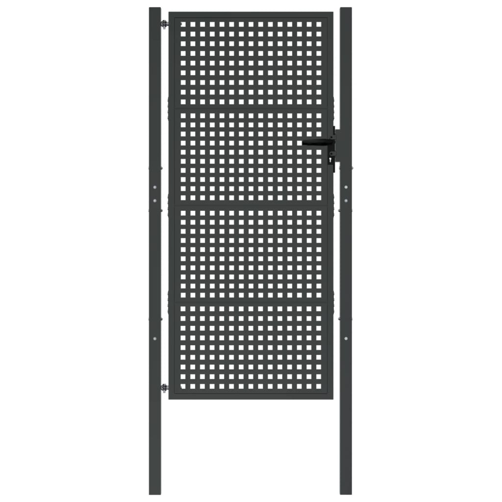 vidaXL Portail de jardin anthracite 105x250 cm acier
