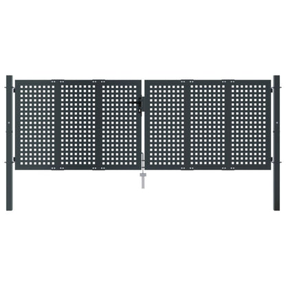 vidaXL Portail de jardin anthracite 300 x 150 cm acier