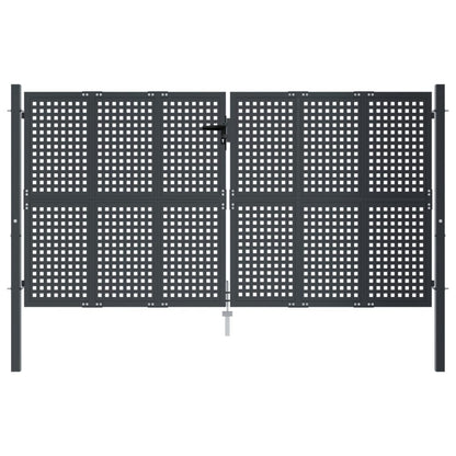 vidaXL Portail de jardin anthracite 300 x 150 cm acier