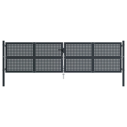 vidaXL Portail de jardin anthracite 400x125 cm acier