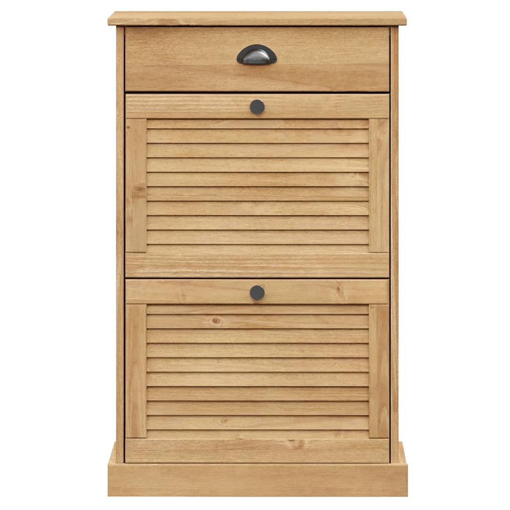 vidaXL Armoire à chaussures VIGO 60x35x96 cm bois massif de pin