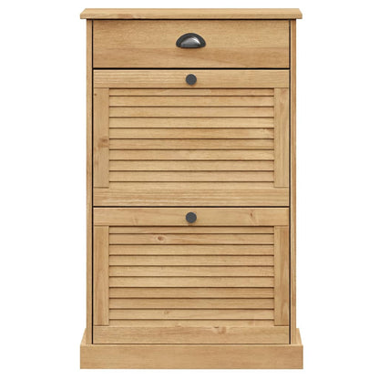 vidaXL Armoire à chaussures VIGO 60x35x96 cm bois massif de pin