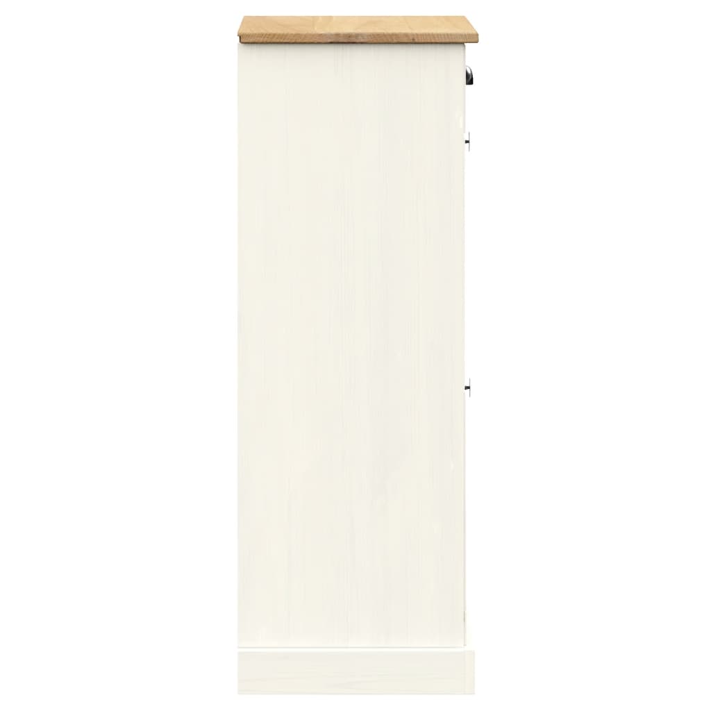 vidaXL Armoire à chaussures VIGO 60x35x96 cm blanc bois massif de pin