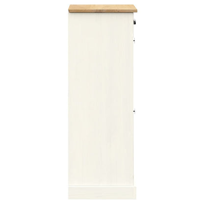 vidaXL Armoire à chaussures VIGO 60x35x96 cm blanc bois massif de pin