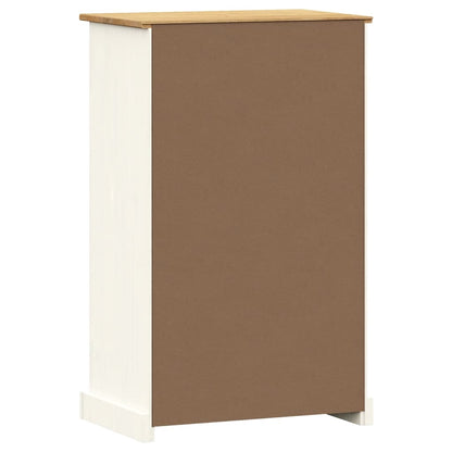 vidaXL Armoire à chaussures VIGO 60x35x96 cm blanc bois massif de pin