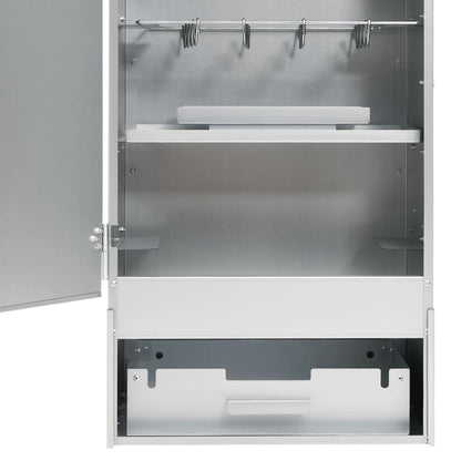 vidaXL Fumoir à four à barbecue avec table acier galvanisé