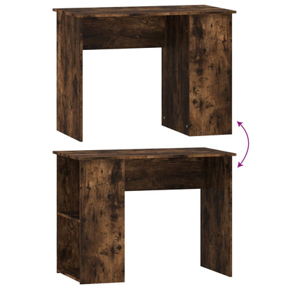 vidaXL Bureau chêne fumé 100x55x75 cm bois d'ingénierie