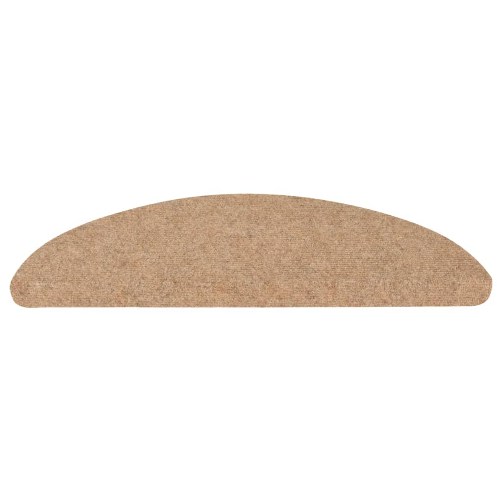 vidaXL Tapis d'escalier auto-adhésifs 10 pcs beige 65x22,5x3,5 cm