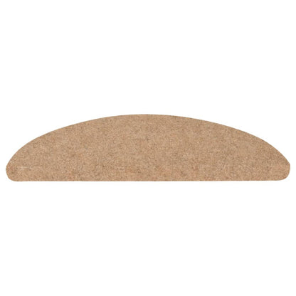 vidaXL Tapis d'escalier auto-adhésifs 10 pcs beige 65x22,5x3,5 cm