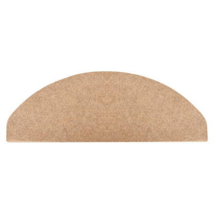 vidaXL Tapis d'escalier auto-adhésifs 10 pcs beige 65x22,5x3,5 cm