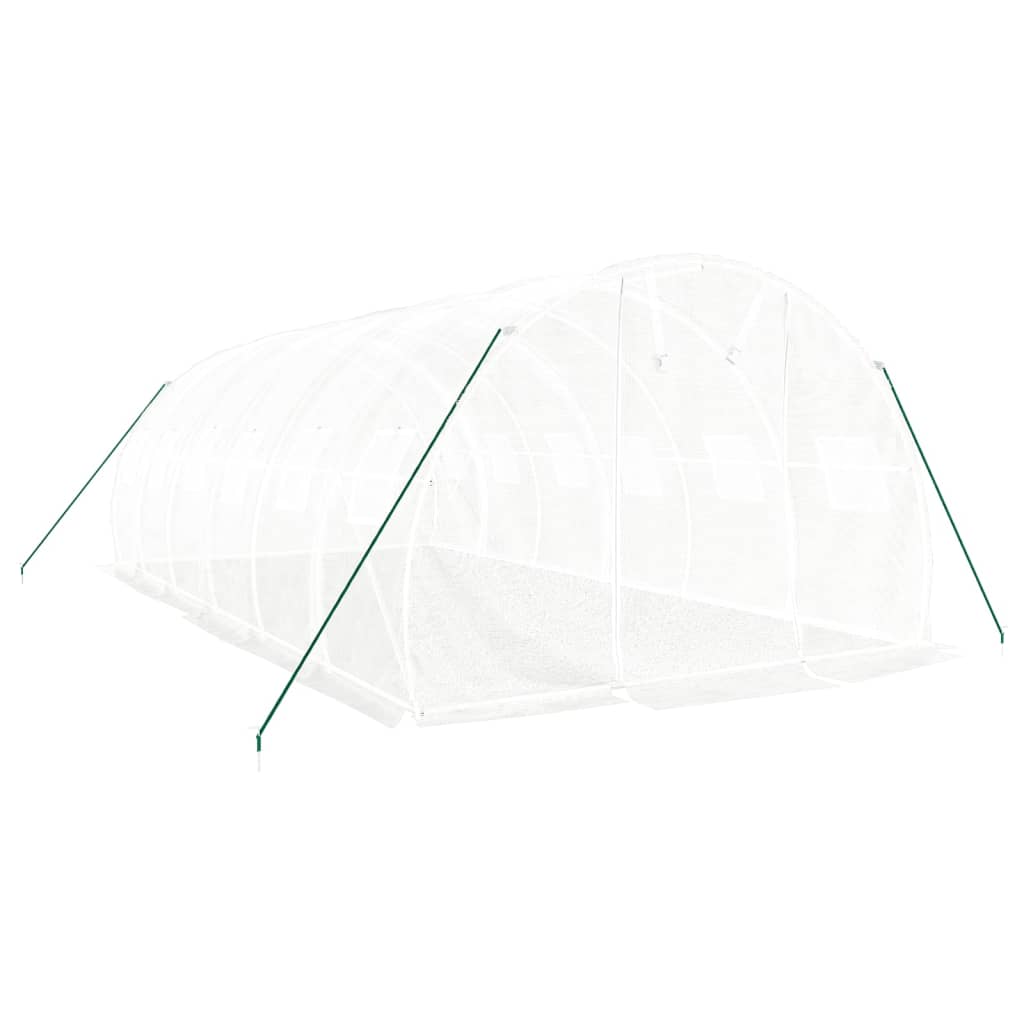 vidaXL Serre avec cadre en acier blanc 18 m² 6x3x2 m
