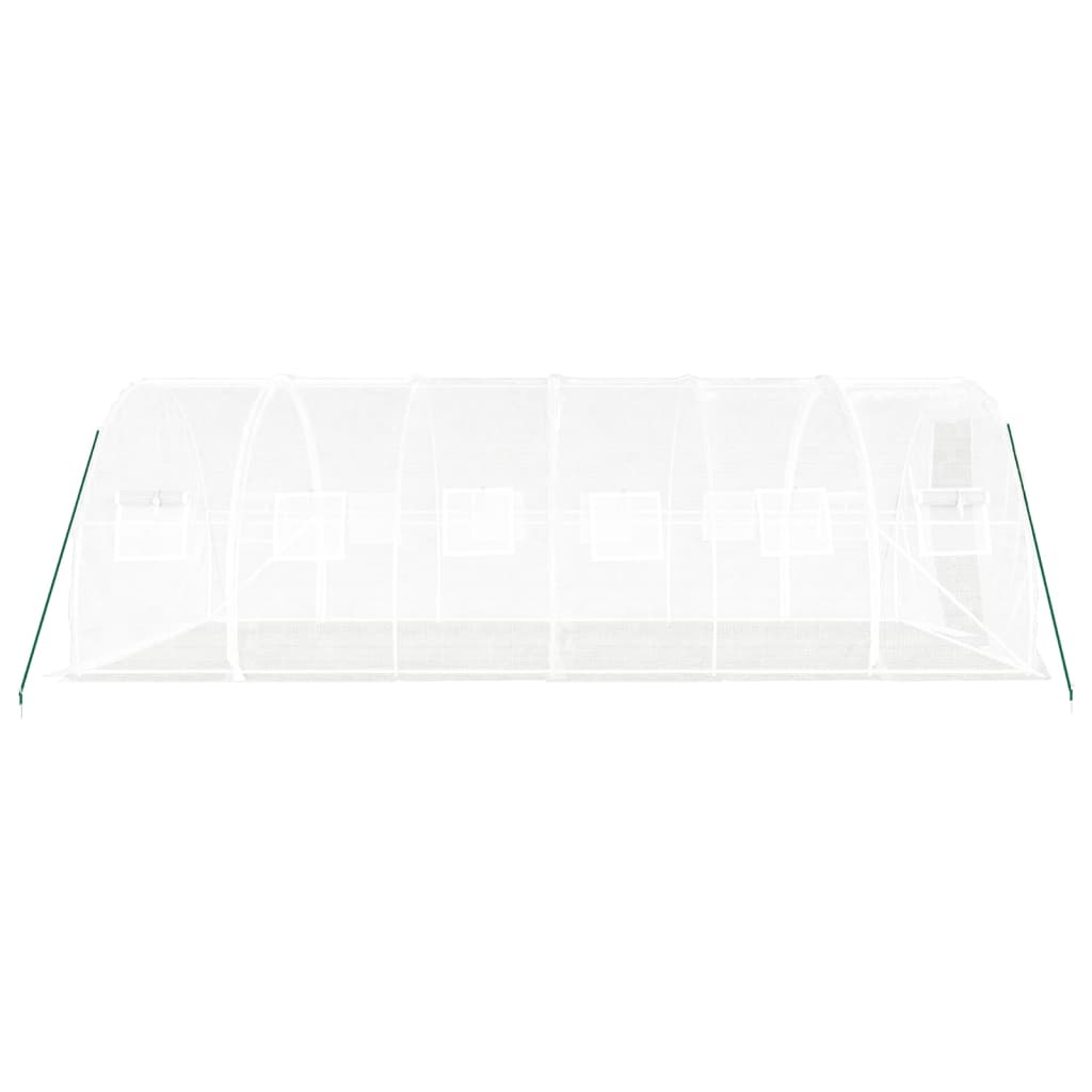 vidaXL Serre avec cadre en acier blanc 18 m² 6x3x2 m