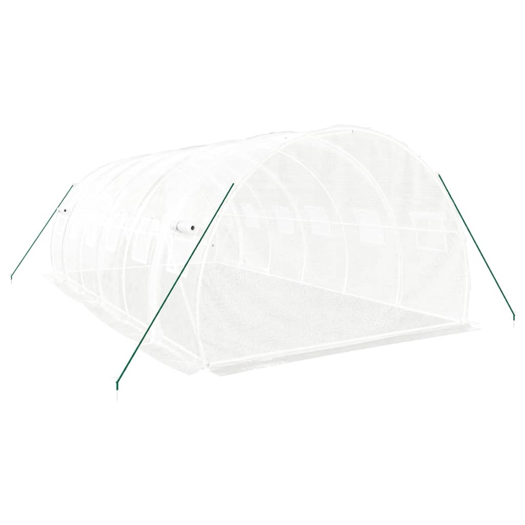 vidaXL Serre avec cadre en acier blanc 18 m² 6x3x2 m