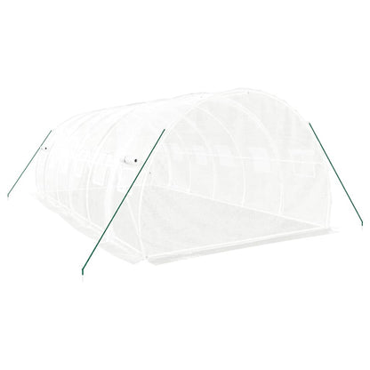 vidaXL Serre avec cadre en acier blanc 18 m² 6x3x2 m