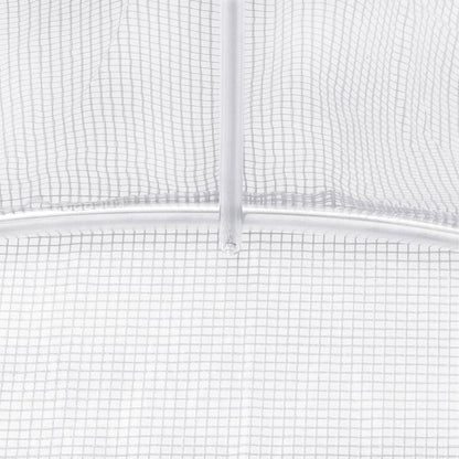 vidaXL Serre avec cadre en acier blanc 18 m² 6x3x2 m