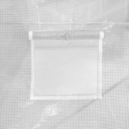 vidaXL Serre avec cadre en acier blanc 18 m² 6x3x2 m