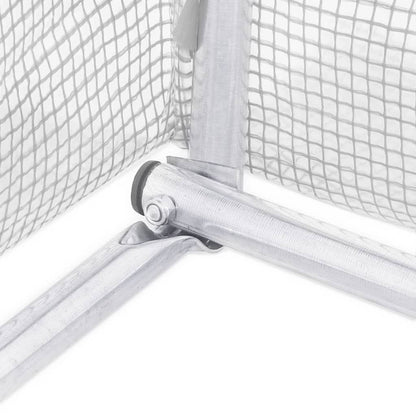 vidaXL Serre avec cadre en acier blanc 18 m² 6x3x2 m