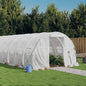 vidaXL Serre avec cadre en acier blanc 18 m² 6x3x2 m