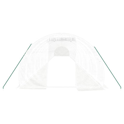 vidaXL Serre avec cadre en acier blanc 66 m² 22x3x2 m