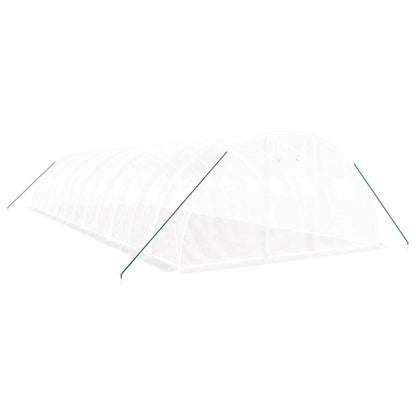 vidaXL Serre avec cadre en acier blanc 48 m² 12x4x2 m