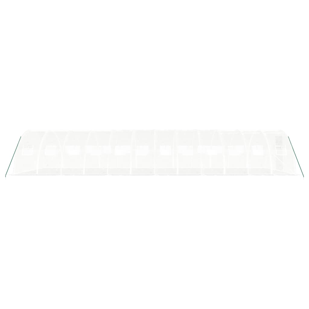 vidaXL Serre avec cadre en acier blanc 48 m² 12x4x2 m