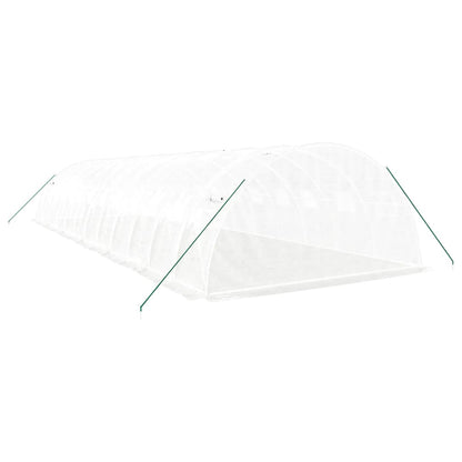 vidaXL Serre avec cadre en acier blanc 48 m² 12x4x2 m