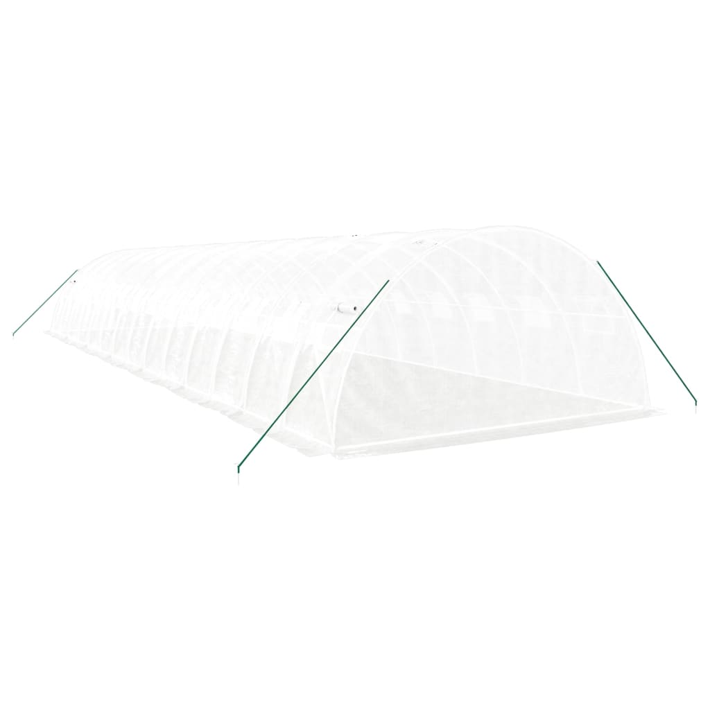 vidaXL Serre avec cadre en acier blanc 56 m² 14x4x2 m
