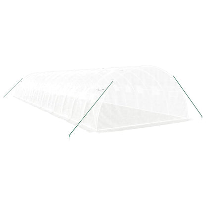 vidaXL Serre avec cadre en acier blanc 56 m² 14x4x2 m