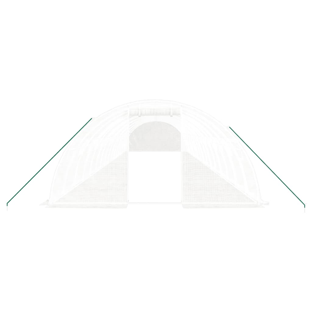 vidaXL Serre avec cadre en acier blanc 64 m² 16x4x2 m