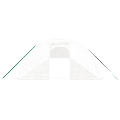 vidaXL Serre avec cadre en acier blanc 64 m² 16x4x2 m
