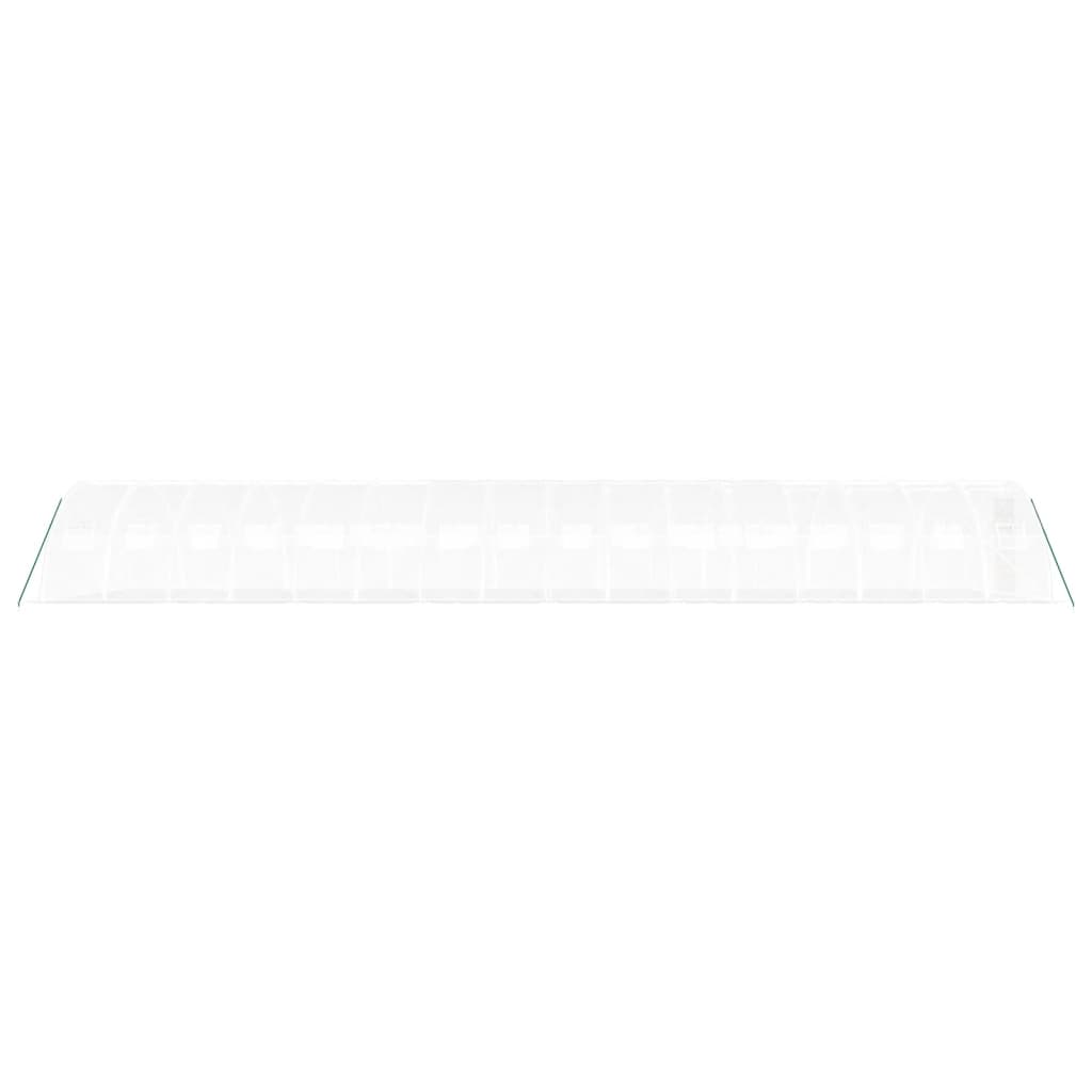 vidaXL Serre avec cadre en acier blanc 64 m² 16x4x2 m